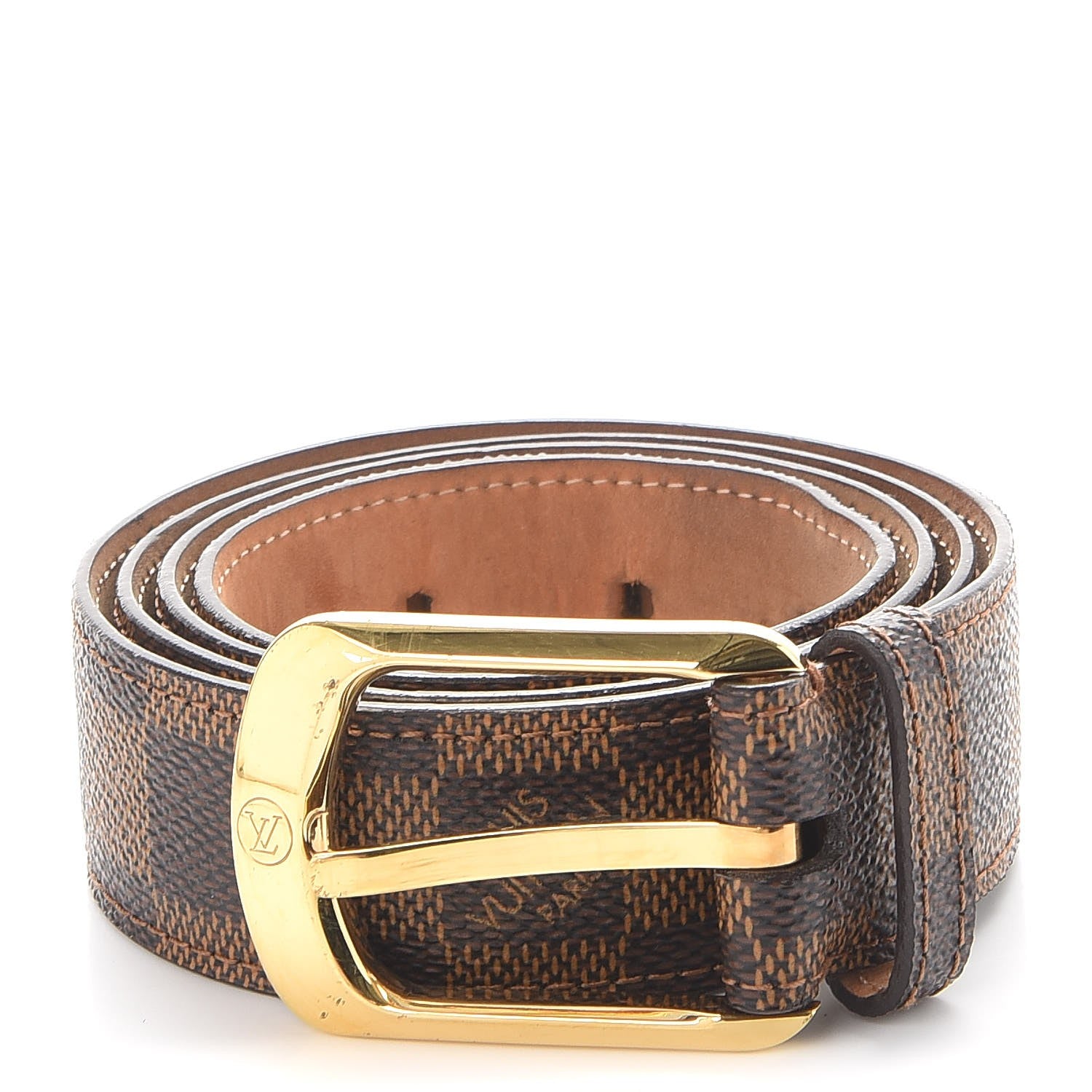 Louis Vuitton Damier Ebene 30mm Ellipse Belt 90 36 1 of 12