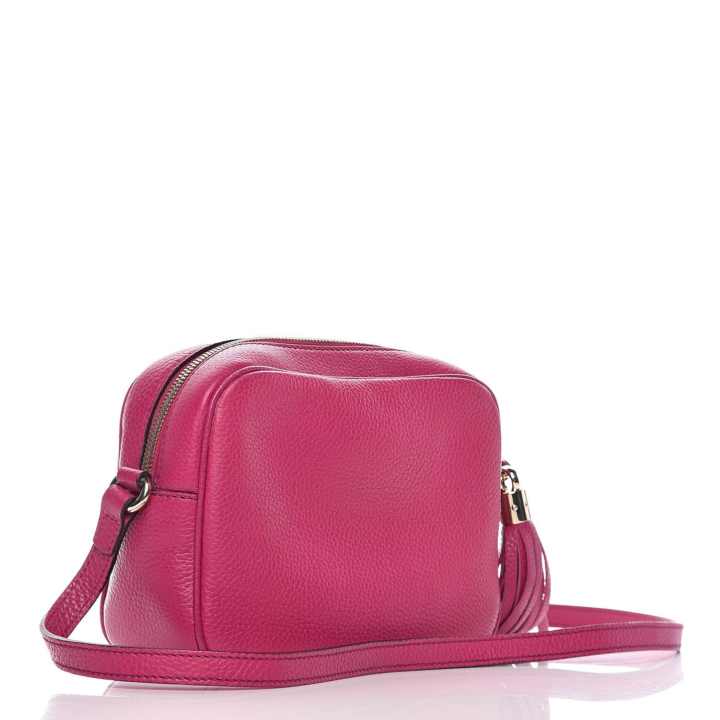 Pebbled Calfskin Small Soho Disco Bag Bright Bougainvillea