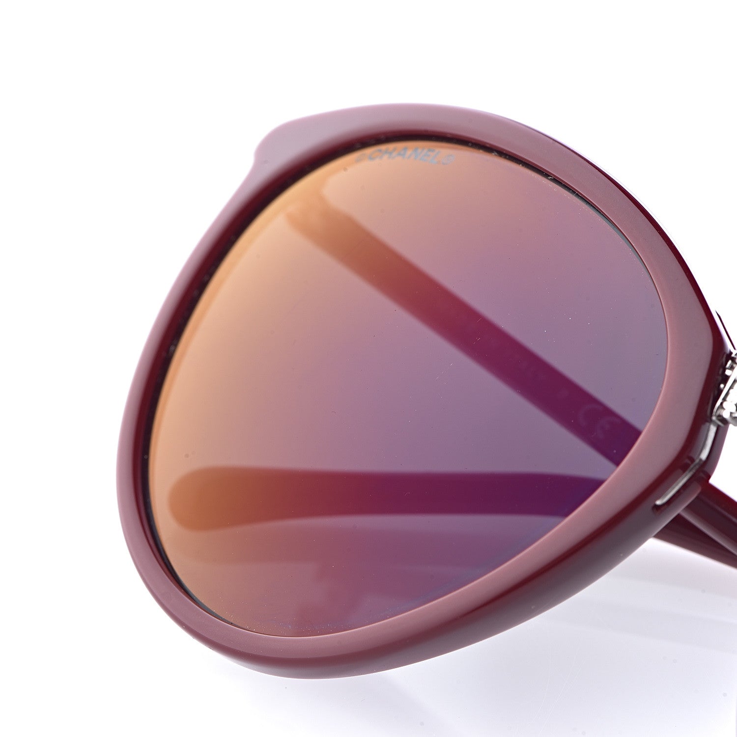 Chanel Acetate Butterfly Winter Sunglasses 5382 Dark Red 10 of 11