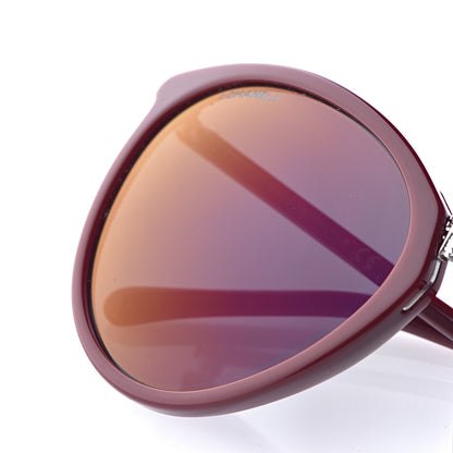 Chanel Acetate Butterfly Winter Sunglasses 5382 Dark Red 10 of 11