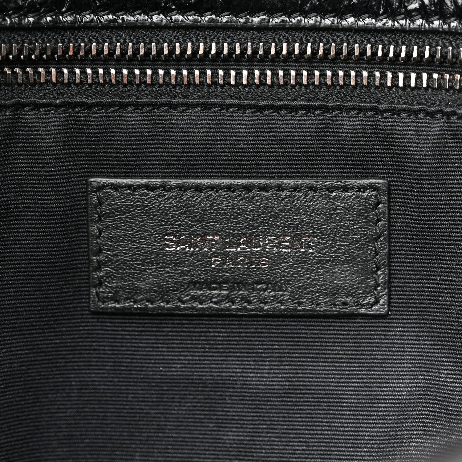 Saint Laurent Crinkled Calfskin Matelasse Monogram Medium Niki Chain Satchel Black 6 of 10