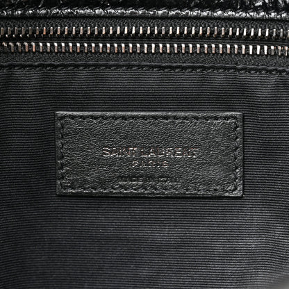 Saint Laurent Crinkled Calfskin Matelasse Monogram Medium Niki Chain Satchel Black 6 of 10