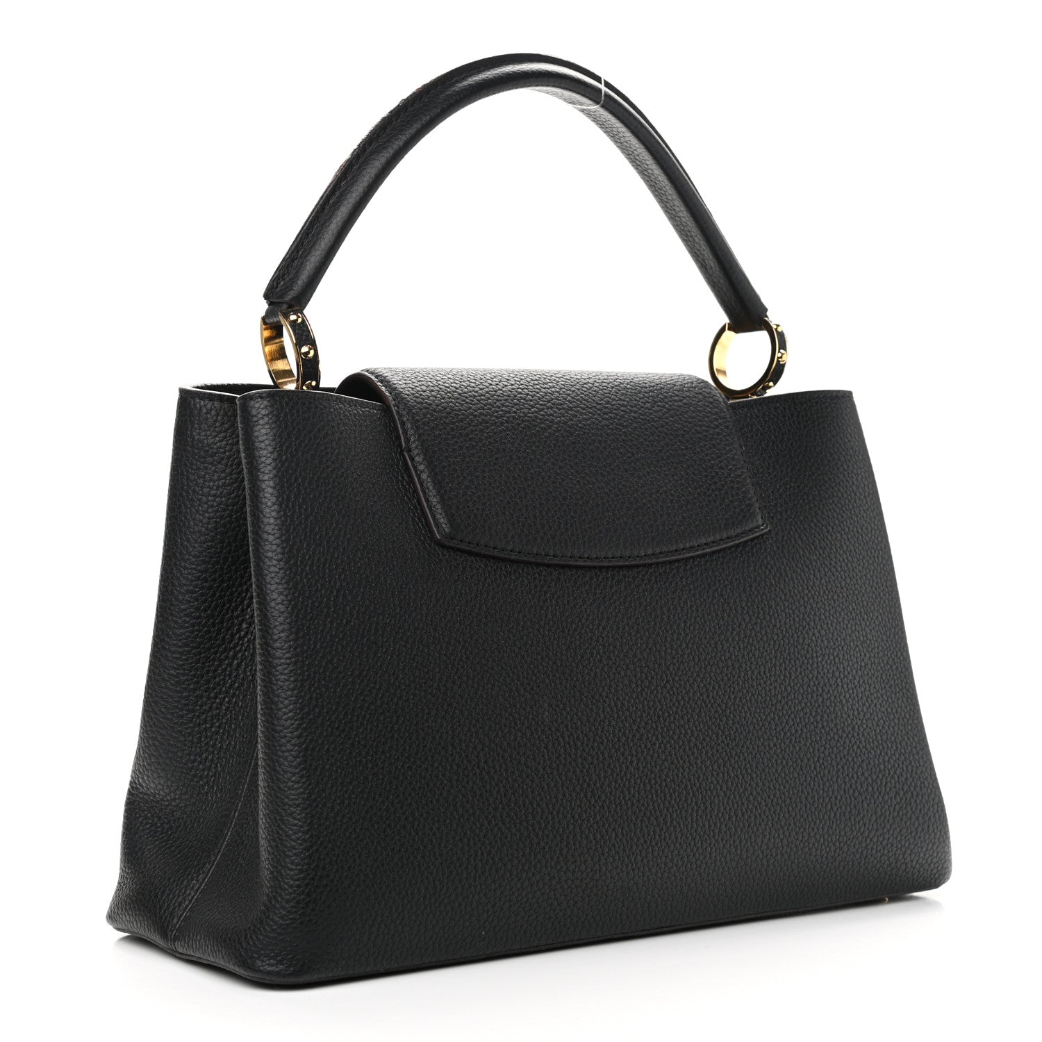 Louis Vuitton Taurillon Capucines MM Black Fuchsia 2 of 12