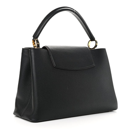 Louis Vuitton Taurillon Capucines MM Black Fuchsia 2 of 12