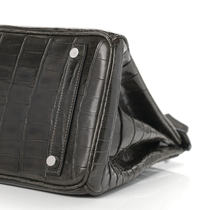 Hermes Shiny Niloticus Crocodile Birkin 30 Graphite 9 of 18