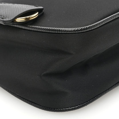 Prada Tessuto Nylon Saffiano Mini Re-Edition 2005 Bag Black 8 of 9