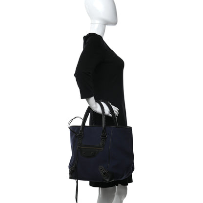 Balenciaga Canvas Classic Hardware S Sunday Tote Navy 2 of 9