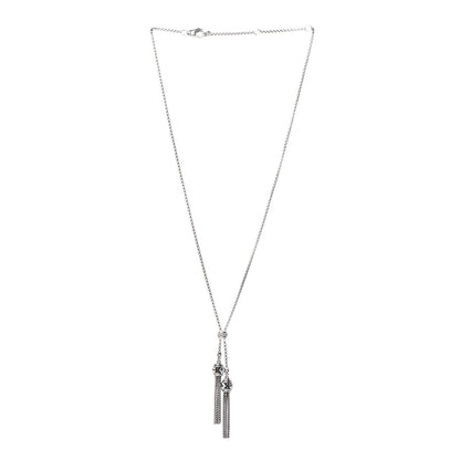 David Yurman Sterling Silver Diamond Renaissance Tassel Necklace 3 of 6