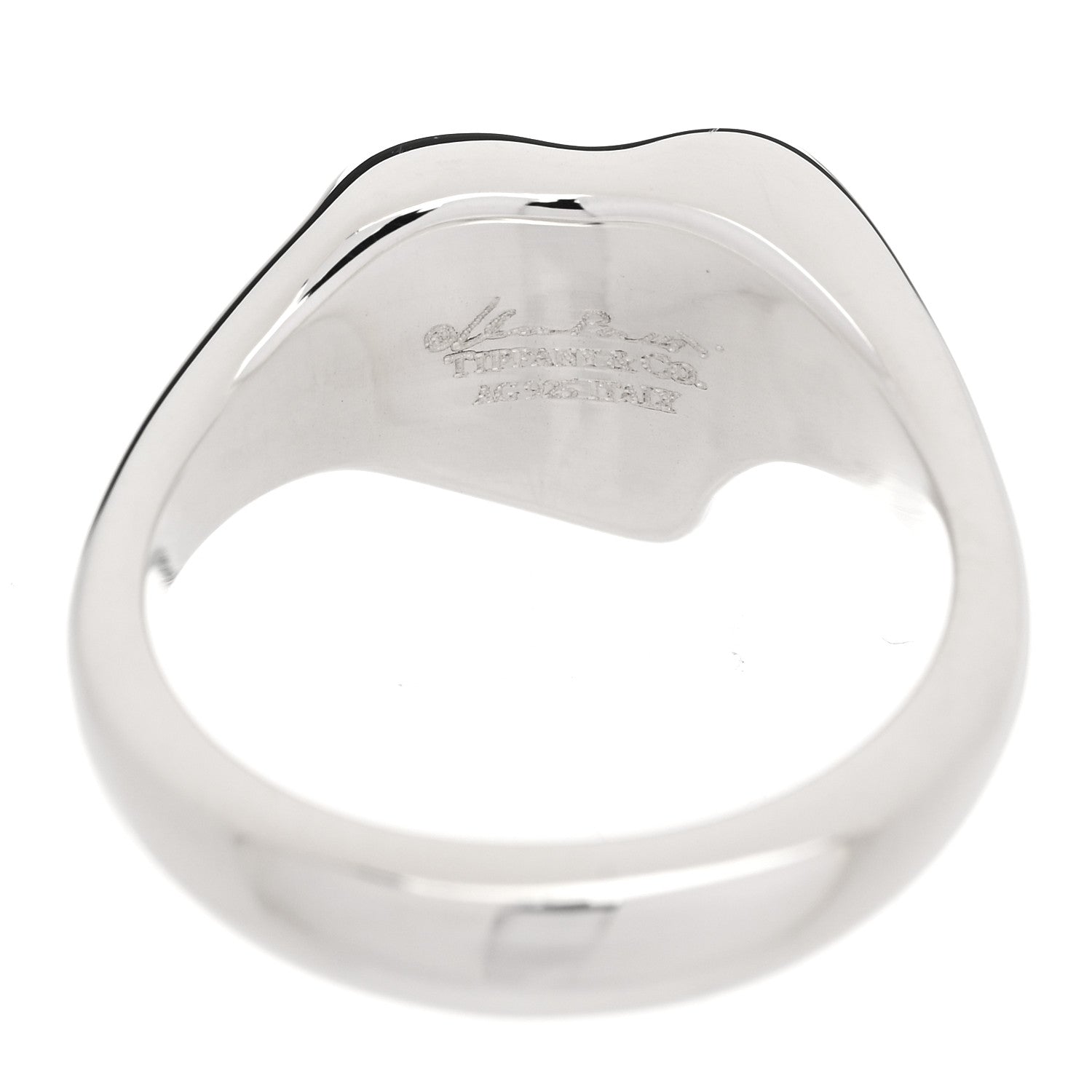 Tiffany Sterling Silver Elsa Peretti Full Heart Ring 50 5.5 4 of 5
