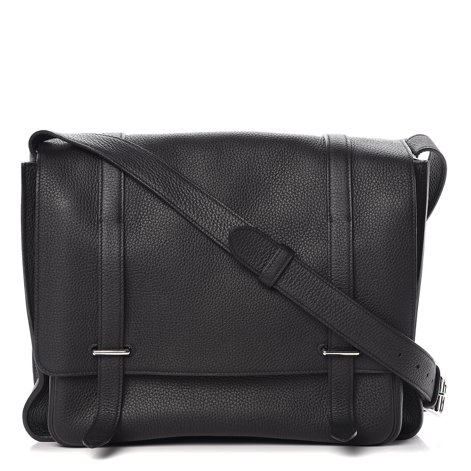 Hermes Taurillon Clemence Steve Messenger 37 Black 1 of 11
