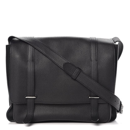 Hermes Taurillon Clemence Steve Messenger 37 Black 1 of 11
