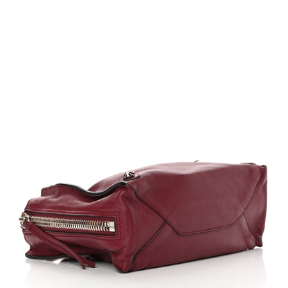 Balenciaga Veau Papier Mini A4 Zip Around Tote Rouge Aubergine 4 of 15
