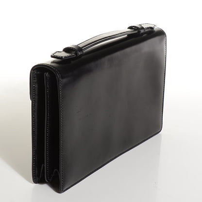 Gucci Regent Calfskin Small Lady Lock Briefcase Clutch Black 3 of 7