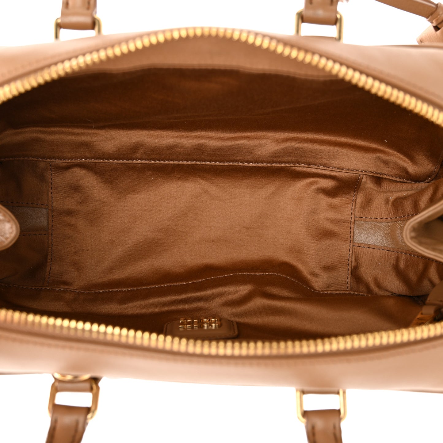 Nappa Matelasse Regular Arcadie Top Handle Bag Caramel