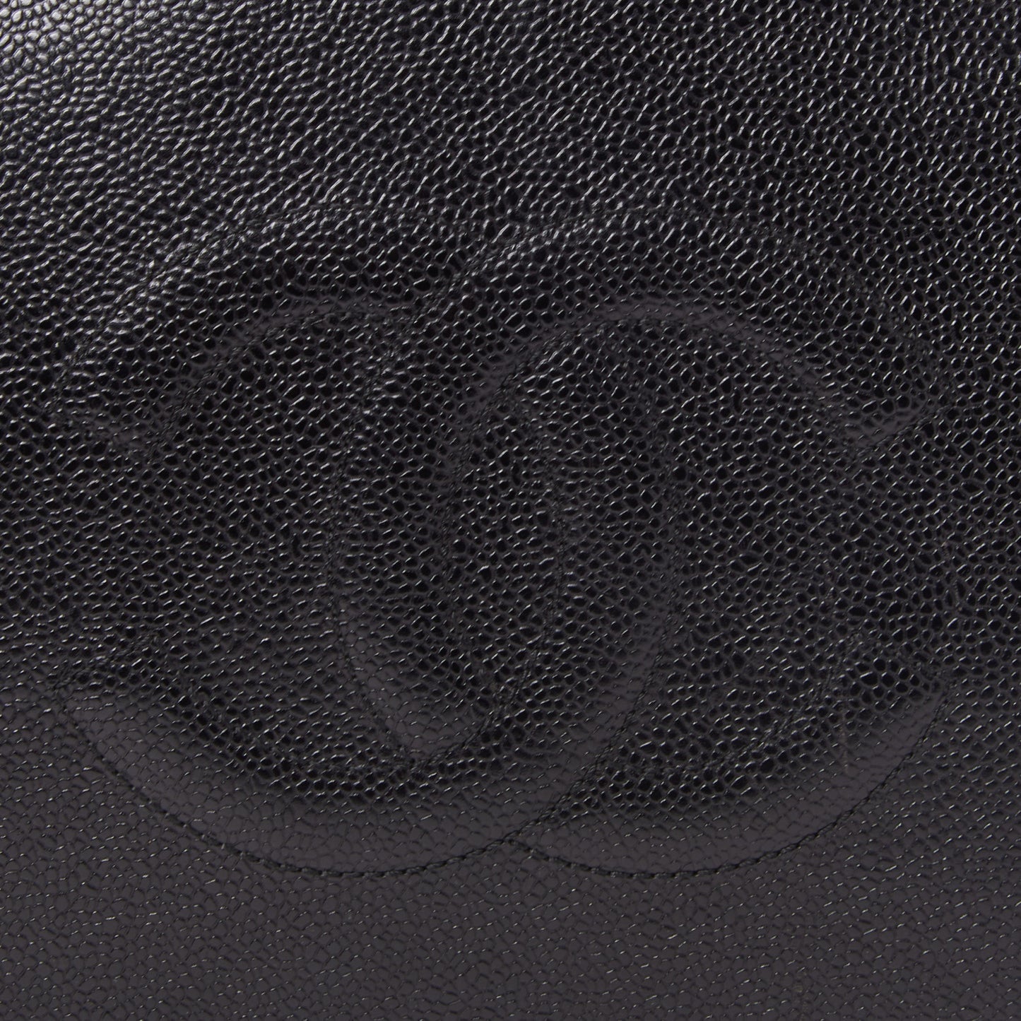 Caviar Large CC Shoulder Bag Black
