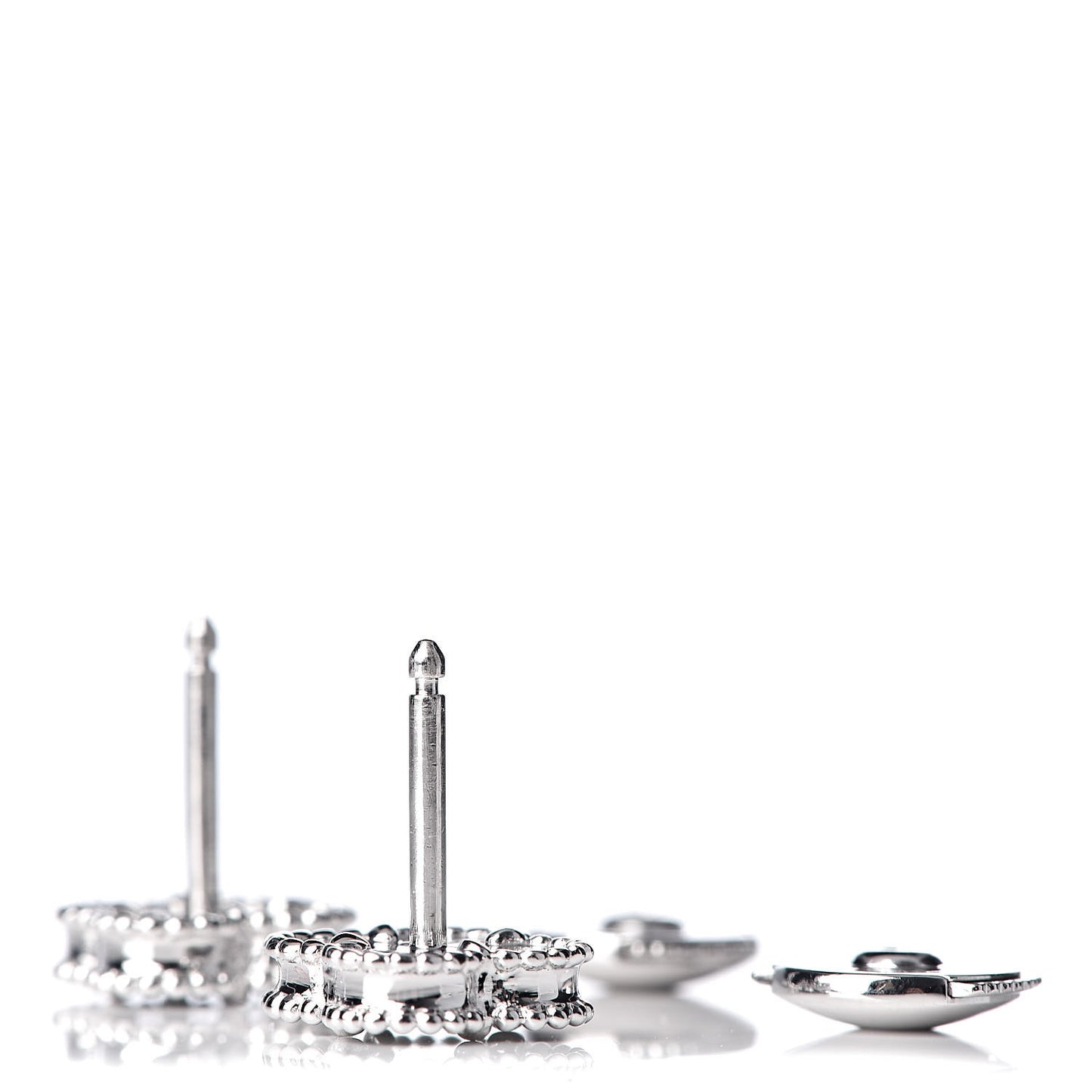 18K White Gold Mother of Pearl Sweet Alhambra Earrings