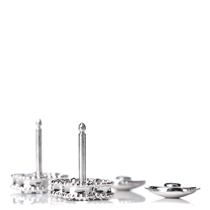 Van Cleef & Arpels 18K White Gold Mother of Pearl Sweet Alhambra Earrings 3 of 5