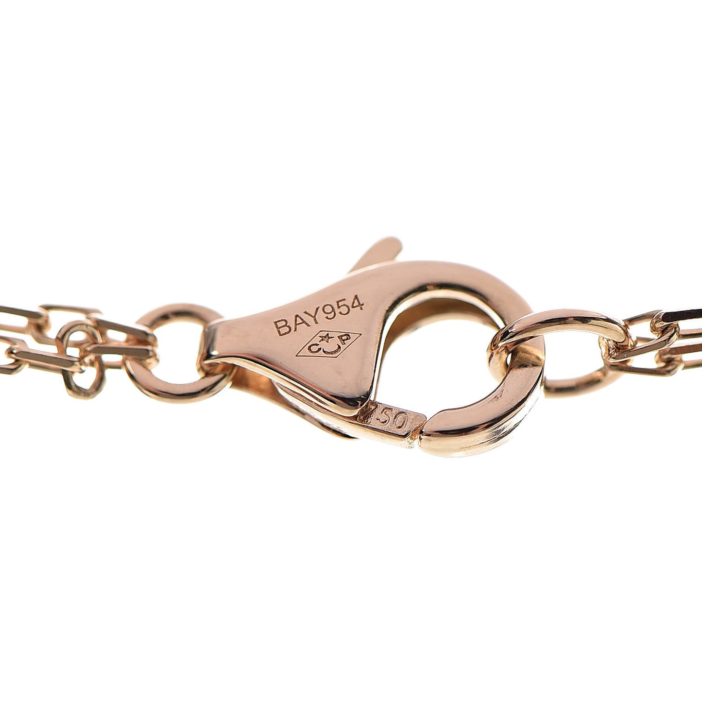 18K Yellow Gold 2 Diamond LOVE Necklace