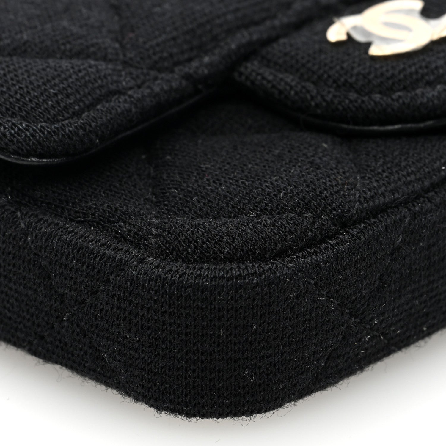 Chanel Jersey Quilted Belt Bag Black 9 of 11