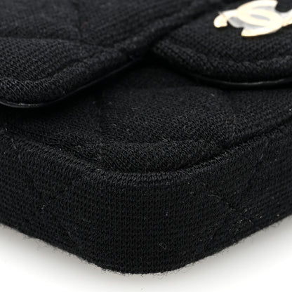 Chanel Jersey Quilted Belt Bag Black 9 of 11
