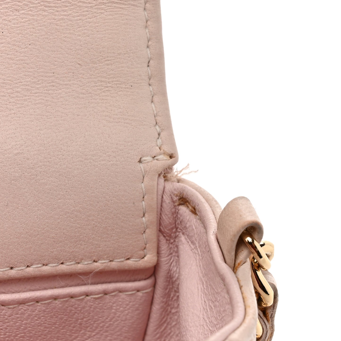 Lambskin East West Chocolate Bar Flap Pink