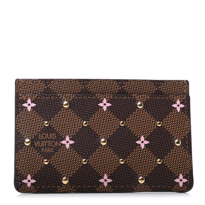 Louis Vuitton Damier Ebene Studded Card Holder 1 of 7