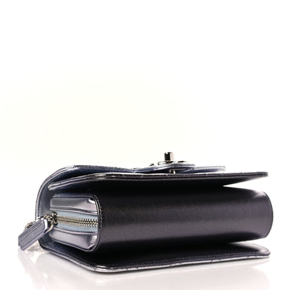 Chanel Metallic Lambskin Like A Wallet Flap Silvery Black 4 of 9