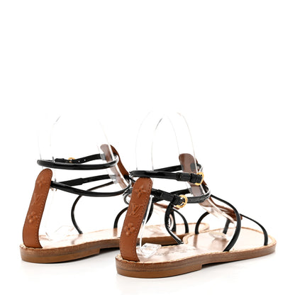 Louis Vuitton Calfskin Key West Sandals 38 Brown 4 of 9