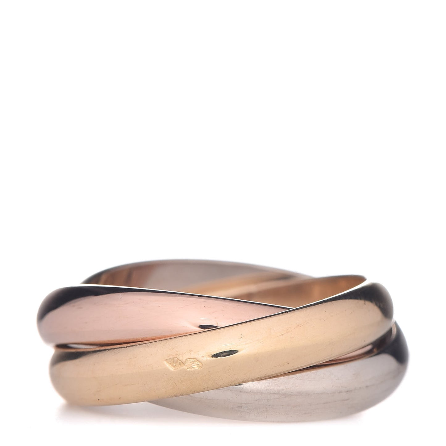 18K Pink Yellow White Gold Classic Trinity Ring 58 8.25