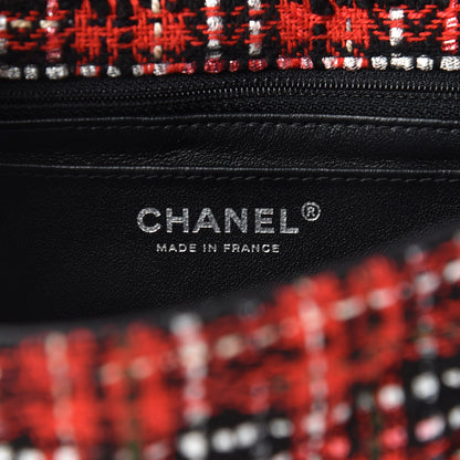 Chanel Tweed Quilted Mini Rectangular Flap Red Navy 8 of 11