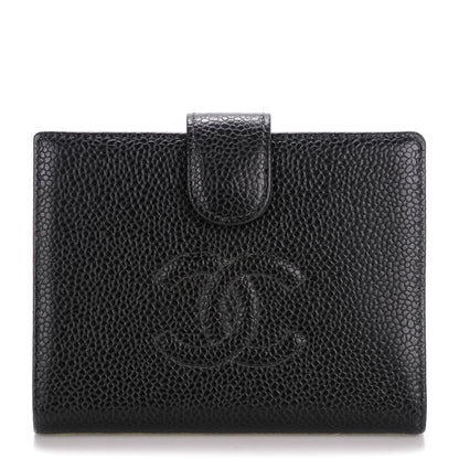 Chanel Caviar Timeless CC French Wallet Black 1 of 9