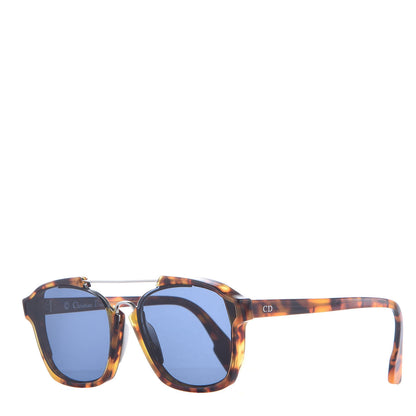 Christian Dior Abstract Square Mirrored Sunglasses Spotted Havana Blue 1 of 7