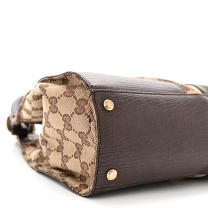 Gucci Monogram Web Junco Shoulder Bag Dark Brown 9 of 15
