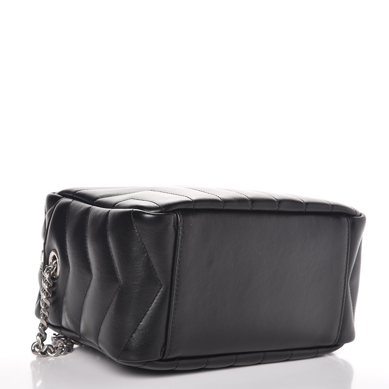 Saint Laurent Calfskin Y Quilted Monogram Small Loulou Bowling Bag Black 4 of 8