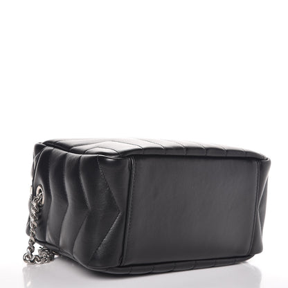 Saint Laurent Calfskin Y Quilted Monogram Small Loulou Bowling Bag Black 4 of 8