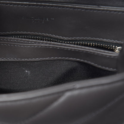 Saint Laurent Calfskin Y Quilted Monogram Toy Loulou Crossbody Bag Asphalt 8 of 12
