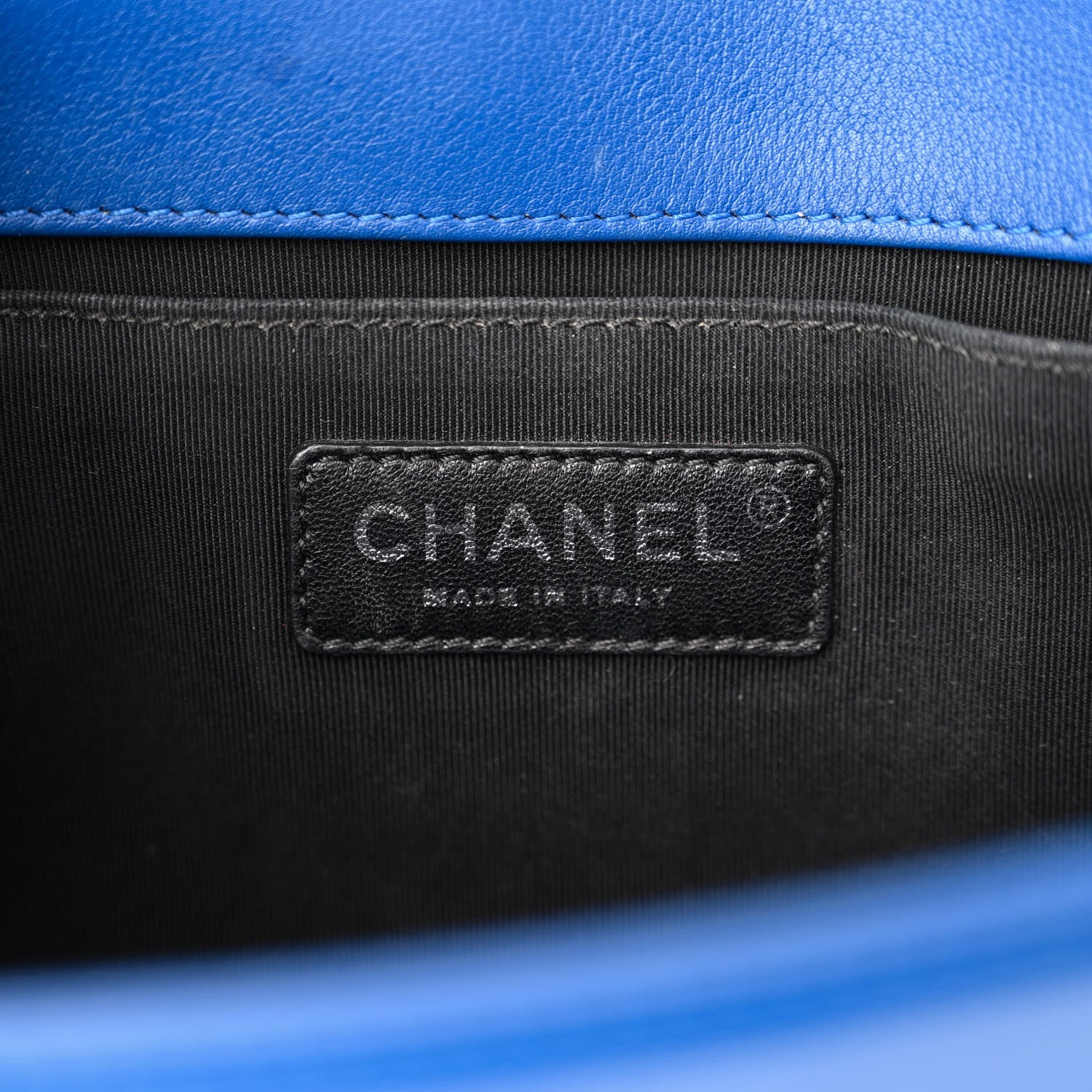Chanel Patent Calfskin Quilted Medium Plexiglass Boy Flap Blue 6 of 10