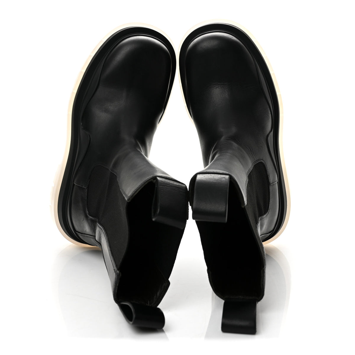 Bottega Veneta Calfskin The Tire Chelsea Boots 36 Black Transparent 2 of 9