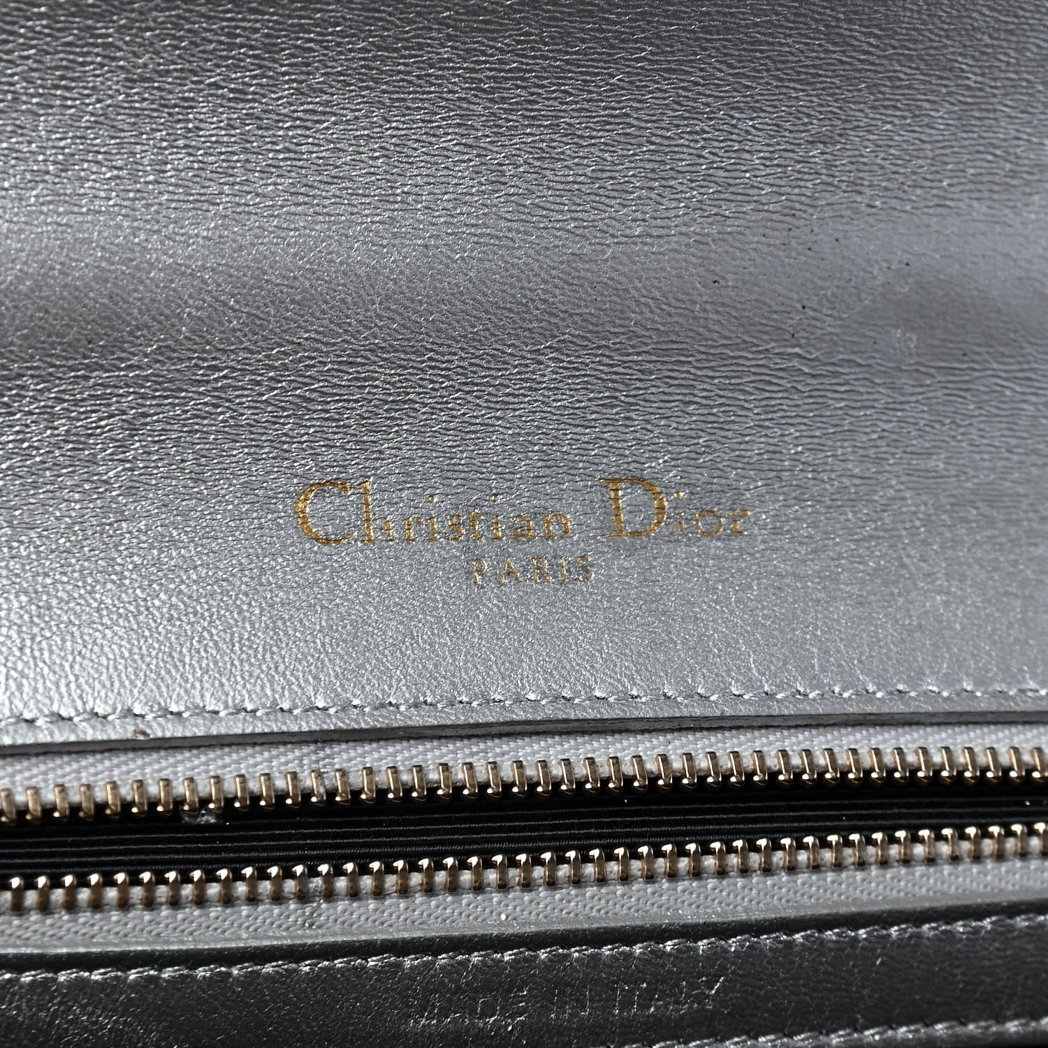 Christian Dior Metallic Ceramic Effect Deerskin Small Diorama Flap Bag Silver 6 of 10
