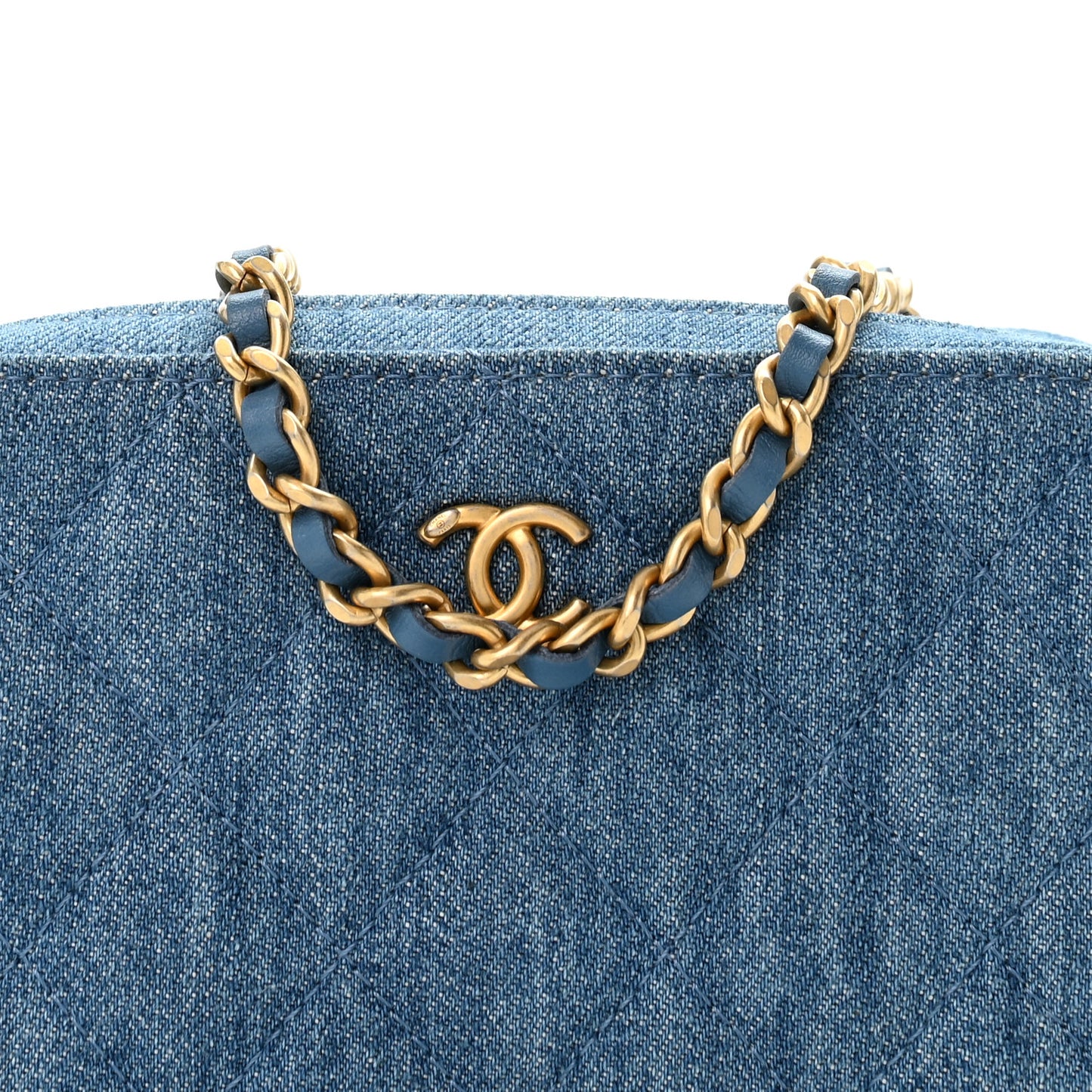 Denim Quilted CC Pearl Crush Camera Case Blue