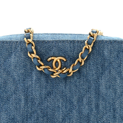 Chanel Denim Quilted CC Pearl Crush Camera Case Blue 8 of 11
