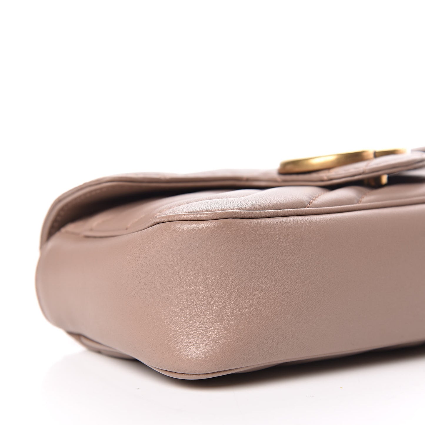 Calfskin Matelasse Super Mini GG Marmont Shoulder Bag Porcelain Rose