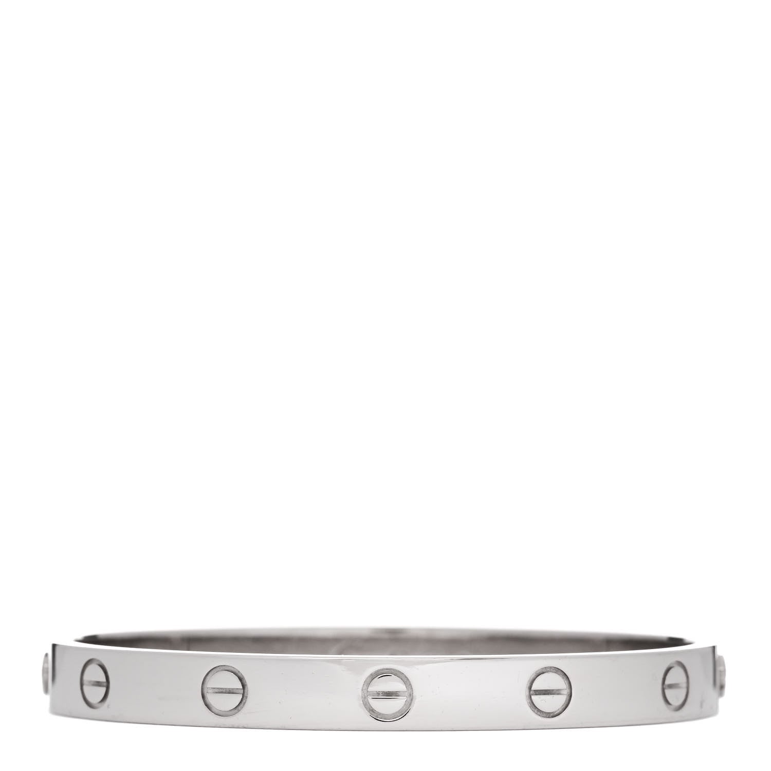 Cartier 18K White Gold LOVE Bracelet 17 1 of 8