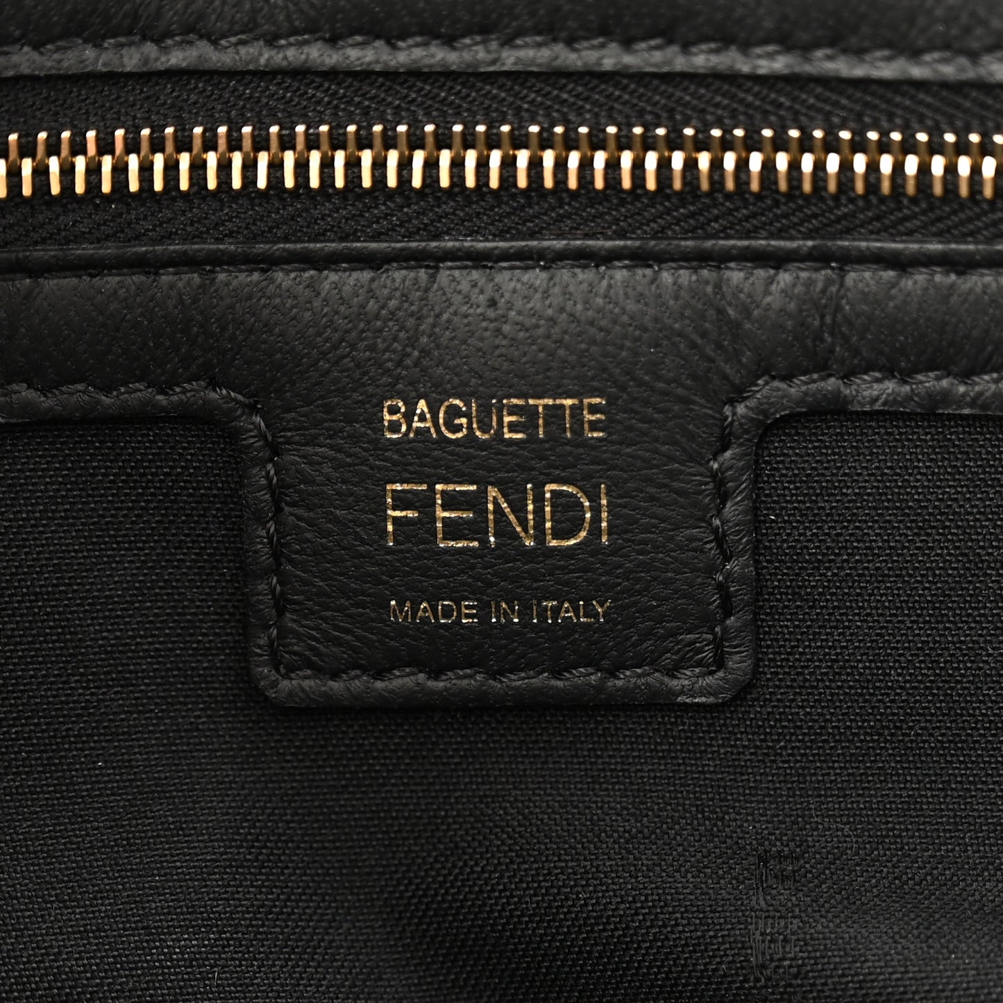 Nappa FF 1974 Embossed Baguette Black
