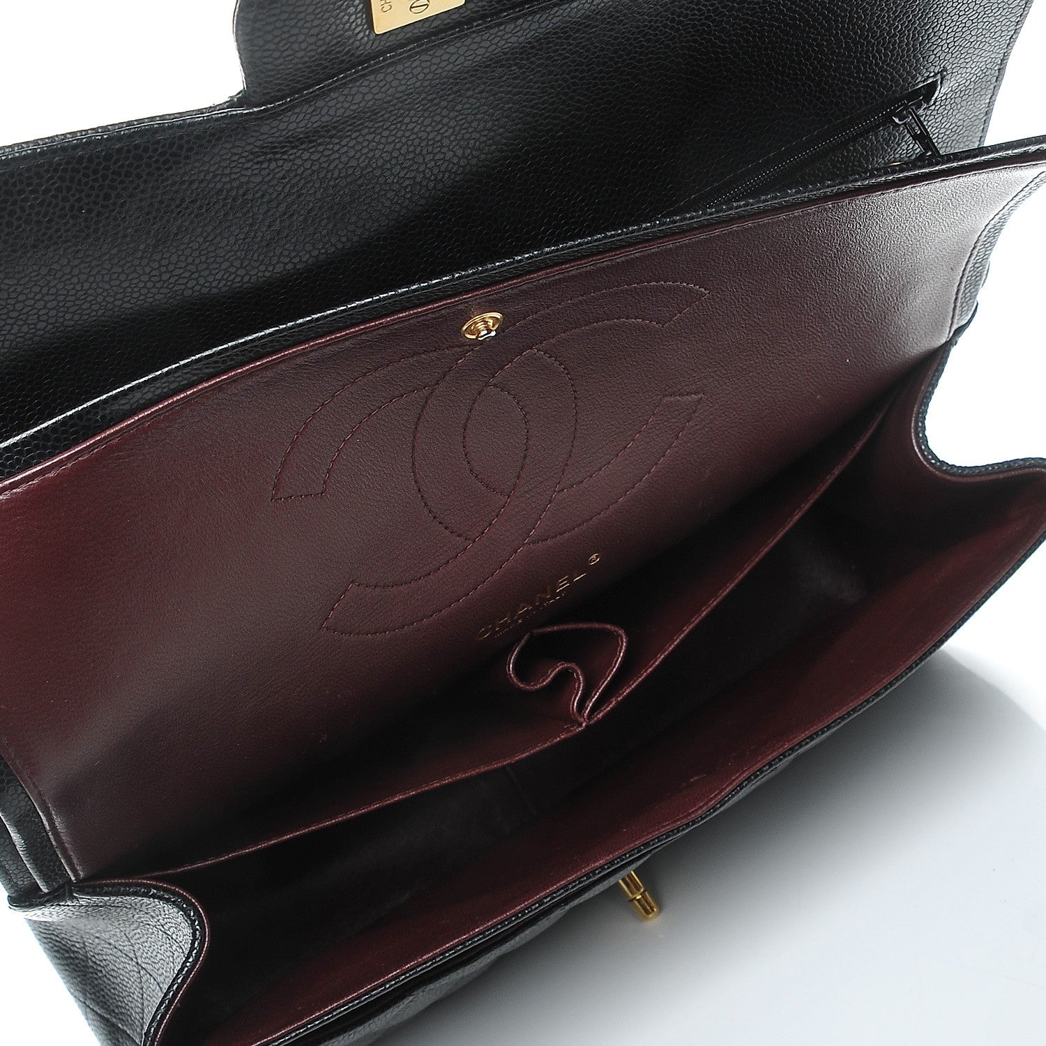 Chanel Caviar Quilted Jumbo Double Flap Black 5 of 8
