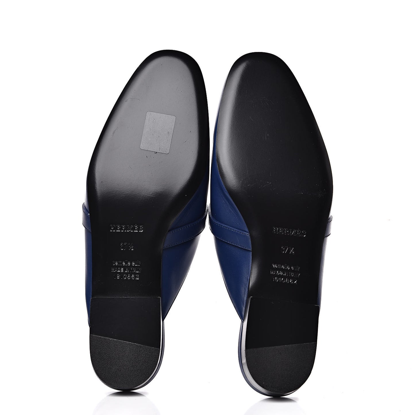 Calfskin Oz Mules 37.5 Bleu Maritime