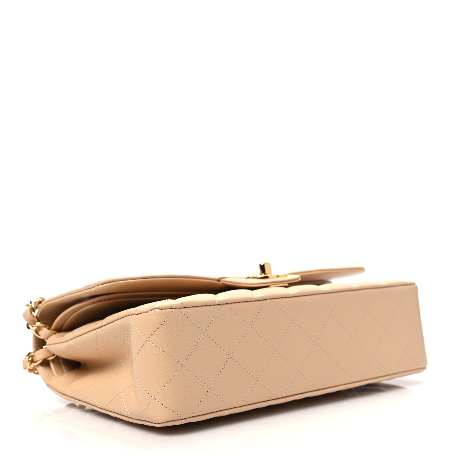 Chanel Caviar Quilted Medium Double Flap Beige Clair 4 of 8