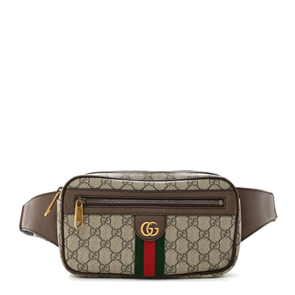 Gucci Soft GG Supreme Monogram Medium Ophidia Belt Bag Dark Brown 1 of 11