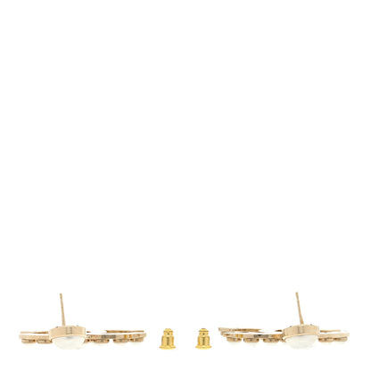 Chanel Metal Pearl CC Dangle Earrings Gold 3 of 5
