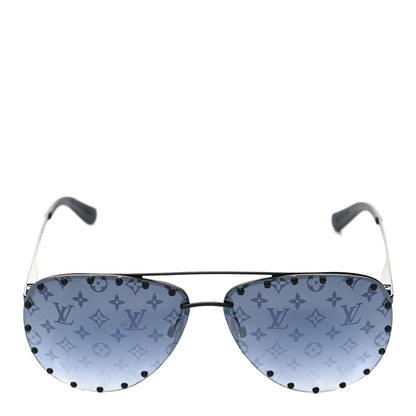 Louis Vuitton Monogram The Party Aviator Sunglasses Z0971U Black 2 of 9